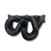 6Boost Exhaust Manifold, Mitsubishi 4B11 Evo x, V-band(Precision PT55-67)/45 Single 45mm Wastegate Port