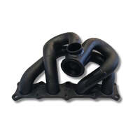 6Boost Exhaust Manifold, Mitsubishi 4B11 Evo x, V-band(Tial GT28/30/35)/45 Single 45mm Wastegate Port