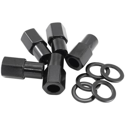 0.750" Shank Open Black Wheel Nuts - 1/2-20" Pack of 5,