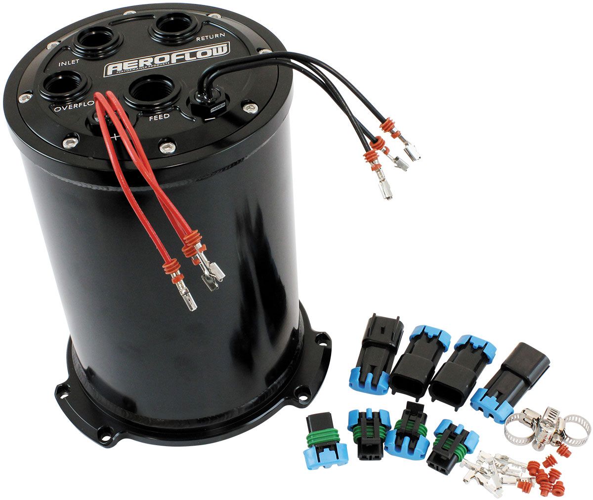 Triple EFI Pump Compact Surge Tank  7 Liter (1.85 Gal), -10 ORB Outlet With -8 ORB Return