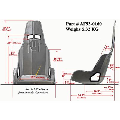 Pro Street Drag 16" Aluminium Race Seat