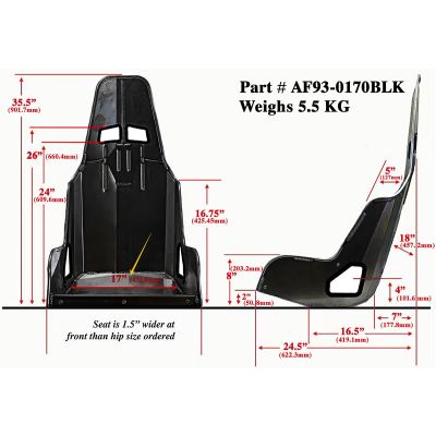 Pro Street Drag 17" Aluminium Race Seat