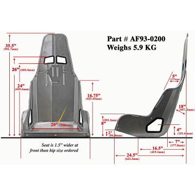 Pro Street Drag 20" Aluminium Race Seat