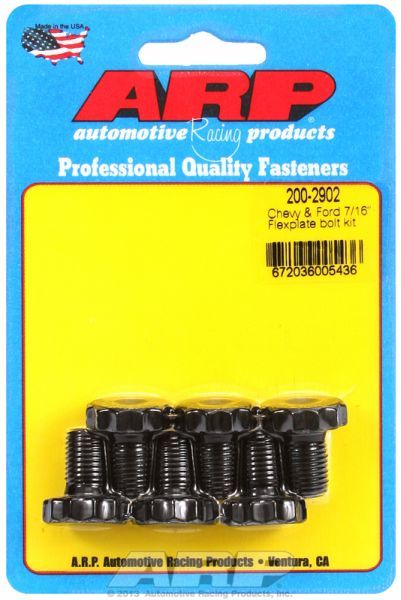 Flexplate Bolt Kit, fits SB/BB Chev (With 2-Piece Main Seal), SB/BB Ford & Holden V8, 7/16" Thread x .680" UHL