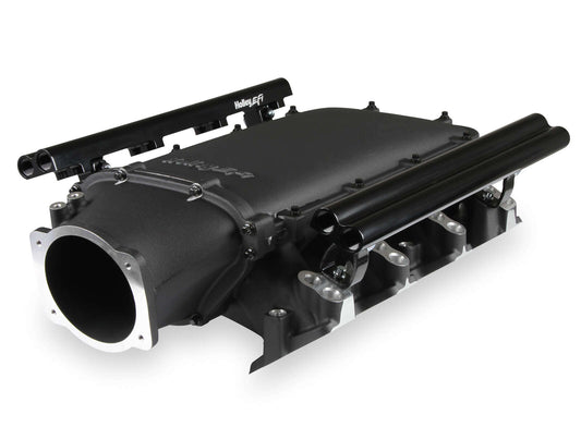 Holley Intake Manifold, LS Modular Ultra Lo-Ram EFI, LS3/L92, Dual Injector, w/Fuel Rails, Aluminum, Black