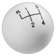 Hurst Classic Shifter Knob 4 Speed, White High Gloss, 3/8"-24 Thread Size