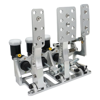 RTS Racing Hydraulic Pedals Box ,Lightweight Aluminium, Floor Mount, Brake, Clutch, Accelerator pedal with Cylinders, Kit