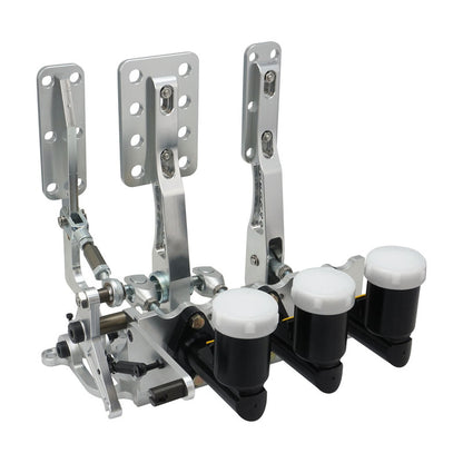 RTS Racing Hydraulic Pedals Box ,Lightweight Aluminium, Floor Mount, Brake, Clutch, Accelerator pedal with Cylinders, Kit