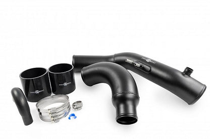 3.5 INCH CROSSOVER PIPE black powder coated finish