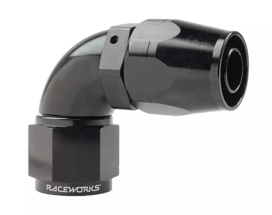 Raceworks 100/120 Series Cutter Style Hose Ends - 90 Degree