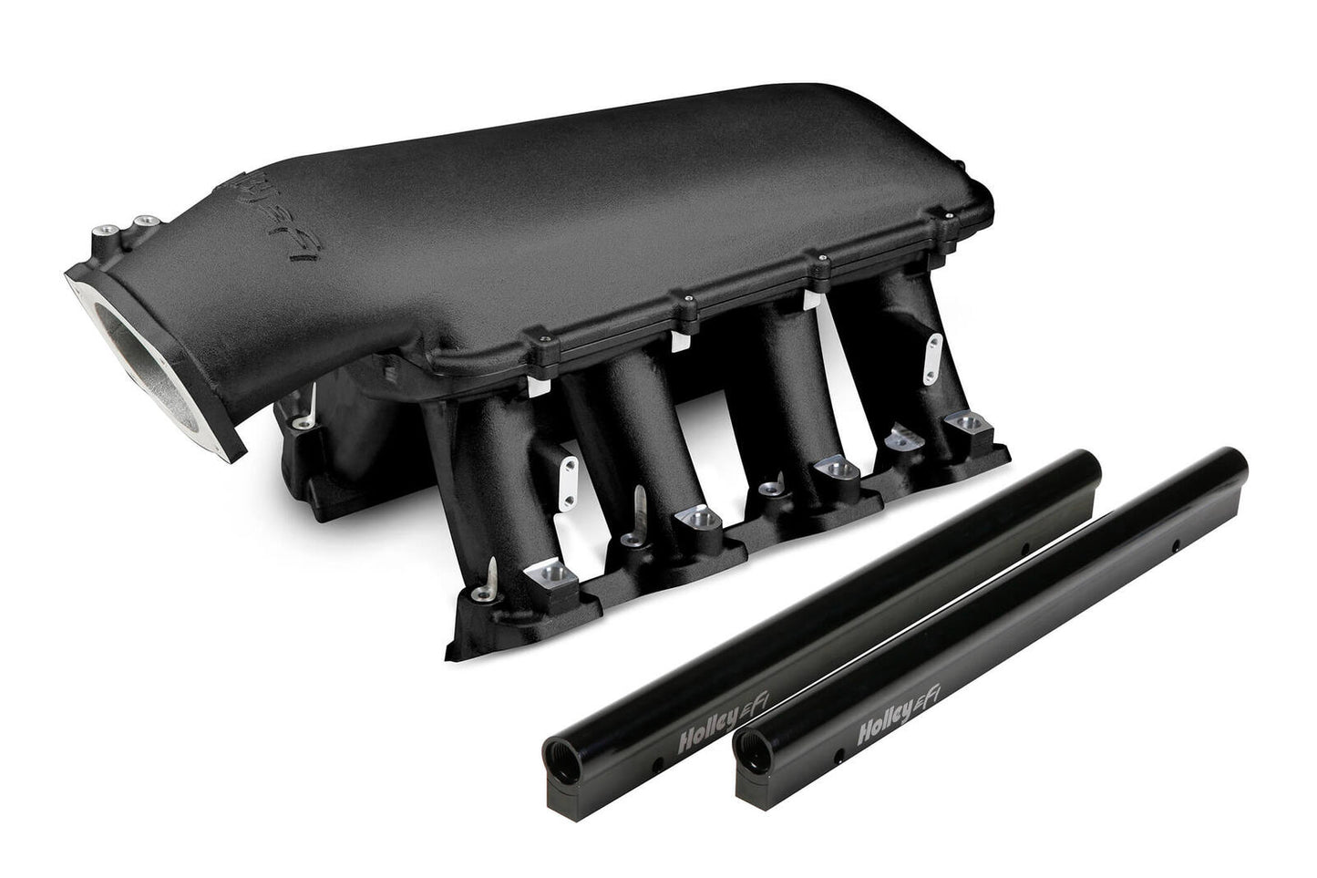 Holley Intake Manifold, EFI, Hi-Ram, 12.32/11.00 in. Height, 1500-7000 RPM, GM SB Gen III/IV (LS), Black, Each