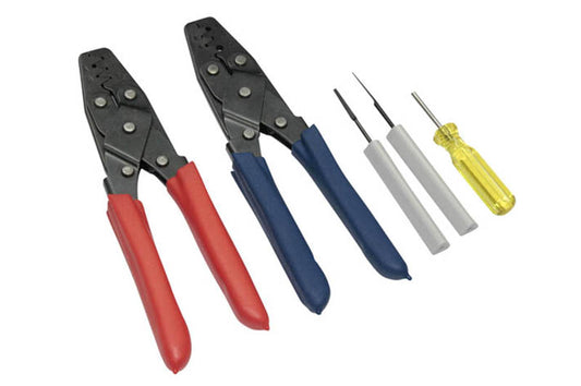 Dual Crimper set - inc 3 pin removal tools Part Number: HT-070300